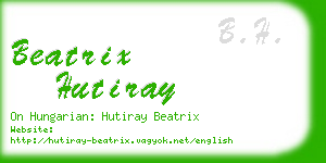 beatrix hutiray business card